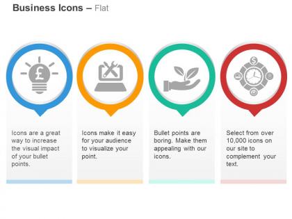 Financial idea technical service green energy time management ppt icons graphics