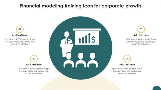 Financial Modeling Training Icon For Corporate Growth