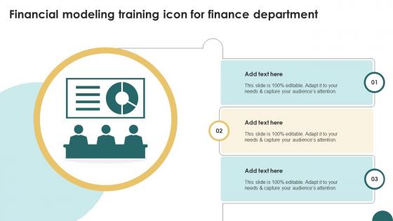 Financial Modeling Training Icon For Finance Department