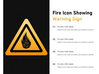 Fire icon showing warning sign