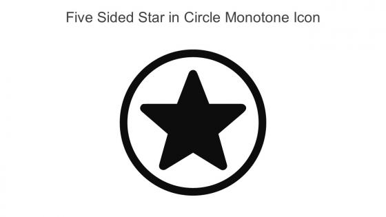 Five Sided Star In Circle Monotone Icon In Powerpoint Pptx Png And Editable Eps Format