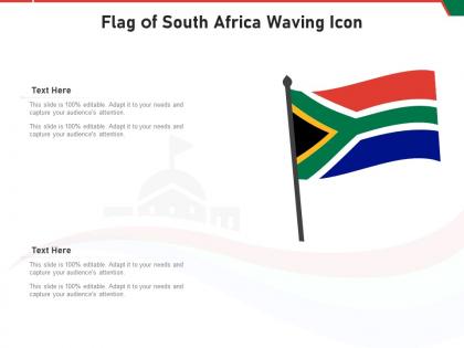 Flag of south africa waving icon