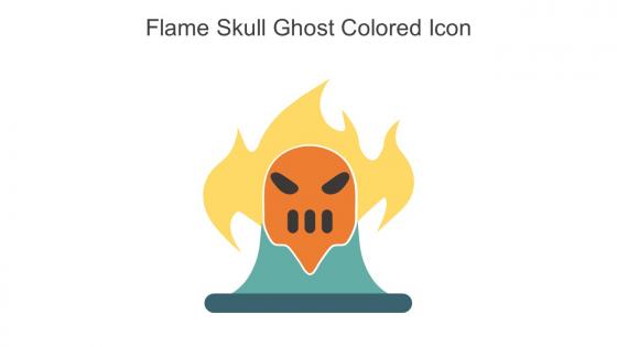 Flame Skull Ghost Colored Icon In Powerpoint Pptx Png And Editable Eps Format