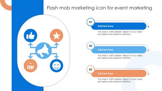 Flash Mob Marketing Icon For Event Marketing Ppt Sample