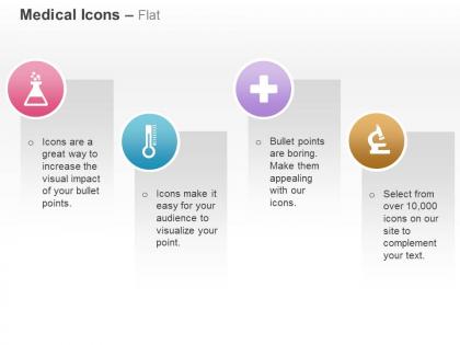 Flask thermometer medical sign microscope ppt icons graphics