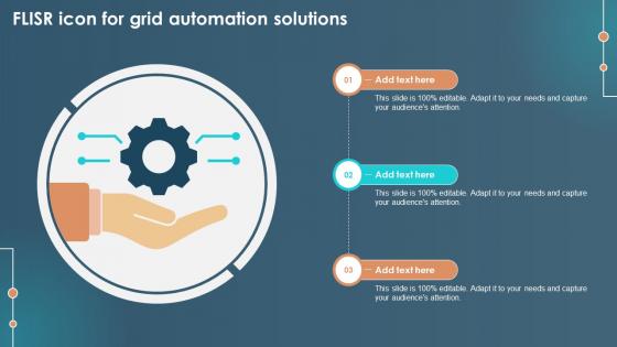 FLISR Icon For Grid Automation Solutions Ppt Template