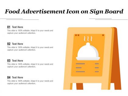 Food advertisement icon on sign board