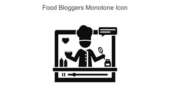 Food Bloggers Monotone Icon In Powerpoint Pptx Png And Editable Eps Format