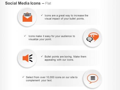 four_different_mail_communication_chat_bubbles_ppt_icons_graphics_Slide01