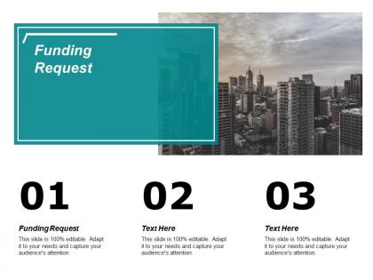 Funding request ppt powerpoint presentation icon example cpb