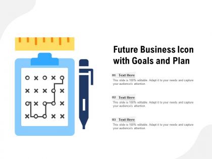 Future business icon with goals and plan