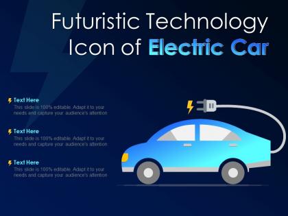 Futuristic technology icon of electric car