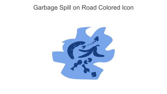 Garbage Spill On Road Colored Icon In Powerpoint Pptx Png And Editable Eps Format
