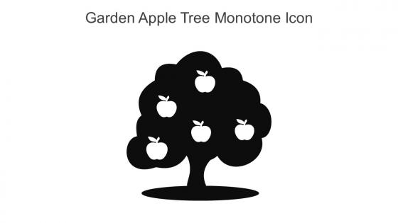 Garden Apple Tree Monotone Icon In Powerpoint Pptx Png And Editable Eps Format