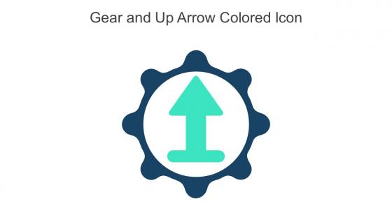 Gear And Up Arrow Colored Icon In Powerpoint Pptx Png And Editable Eps Format