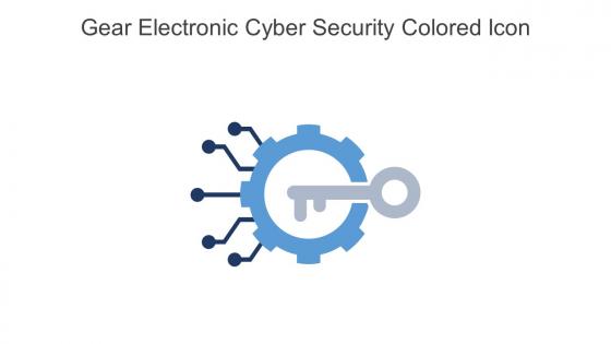 Gear Electronic Cyber Security Colored Icon In Powerpoint Pptx Png And Editable Eps Format