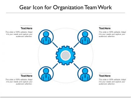 Gear icon for organization team work