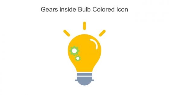 Gears Inside Bulb Colored Icon In Powerpoint Pptx Png And Editable Eps Format