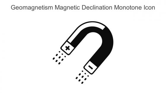 Geomagnetism Magnetic Declination Monotone Icon In Powerpoint Pptx Png And Editable Eps Format