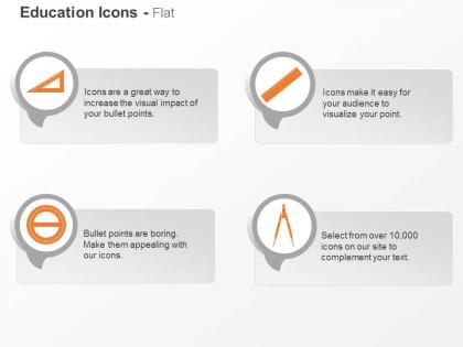Gh triangular scale rular divider compass ppt icons graphics