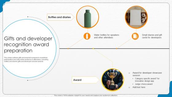Gifts And Developer Recognition Award Designing Corporate Tech Event Ppt Presentation