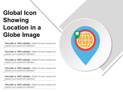 Global icon showing location in a globe image
