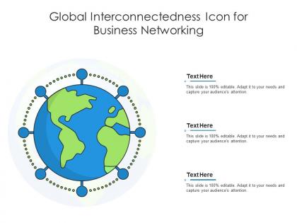 Global interconnectedness icon for business networking