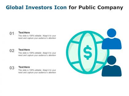 Global investors icon for public company