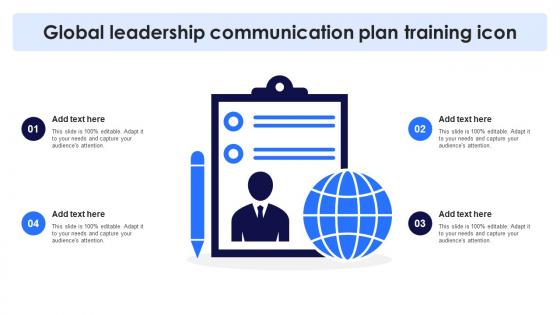 Global Leadership Communication Plan Training Icon