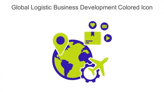 Global Logistic Business Development Colored Icon In Powerpoint Pptx Png And Editable Eps Format