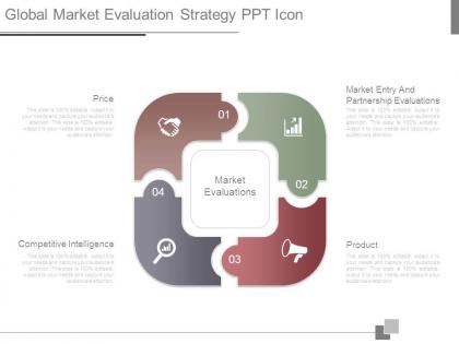 Global market evaluation strategy ppt icon