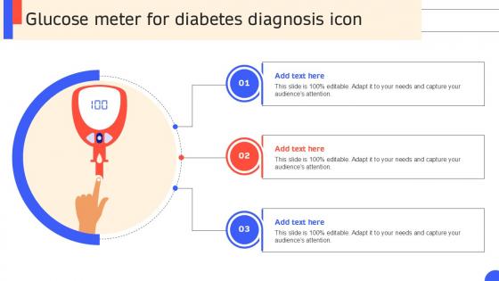 Glucose Meter For Diabetes Diagnosis Icon Ppt Powerpoint