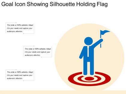 Goal icon showing silhouette holding flag
