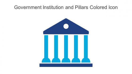 Government Institution And Pillars Colored Icon In Powerpoint Pptx Png And Editable Eps Format
