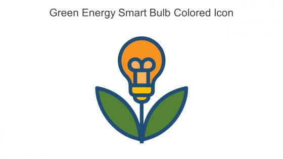 Green Energy Smart Bulb Colored Icon In Powerpoint Pptx Png And Editable Eps Format