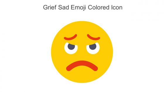 Grief Sad Emoji Colored Icon In Powerpoint Pptx Png And Editable Eps Format
