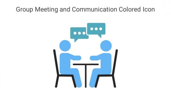 Group Meeting And Communication Colored Icon In Powerpoint Pptx Png And Editable Eps Format