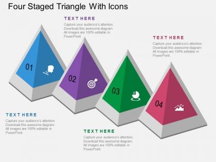 Gt four staged triangle with icons flat powerpoint design