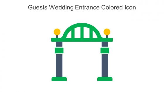 Guests Wedding Entrance Colored Icon In Powerpoint Pptx Png And Editable Eps Format