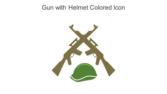 Gun With Helmet Colored Icon In Powerpoint Pptx Png And Editable Eps Format