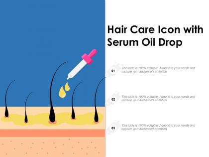 Hair care icon with serum oil drop