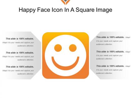 Happy face icon in a square image