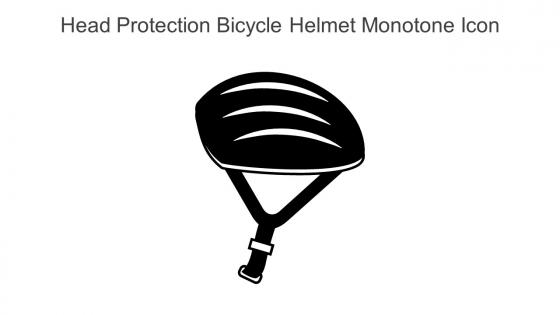 Head Protection Bicycle Helmet Monotone Icon In Powerpoint Pptx Png And Editable Eps Format