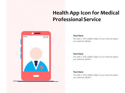 Health app icon for medical professional service