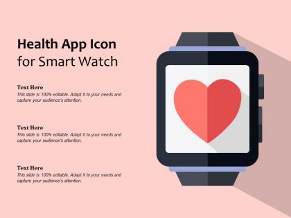 Health app icon for smart watch