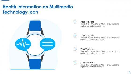 Health information on multimedia technology icon