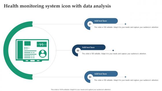 Health Monitoring System Icon With Data Analysis