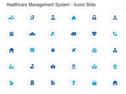 Healthcare management system icons slide ppt icon templates portfolio skills