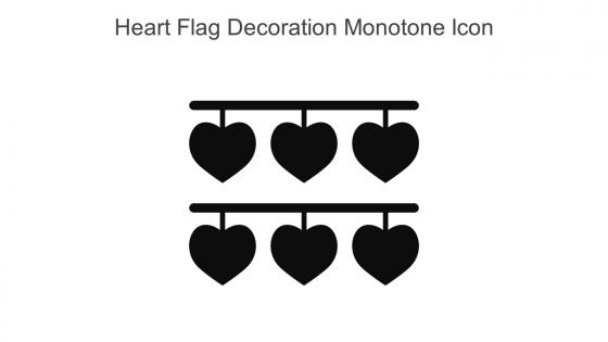 Heart Flag Decoration Monotone Icon In Powerpoint Pptx Png And Editable Eps Format