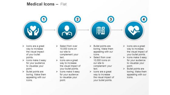 Heart health doctor hospital heart ecg ppt icons graphics